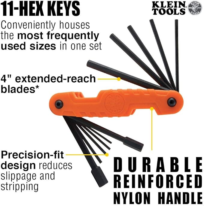 Klein Tools Crimping Pliers and Folding Hex Key Set
