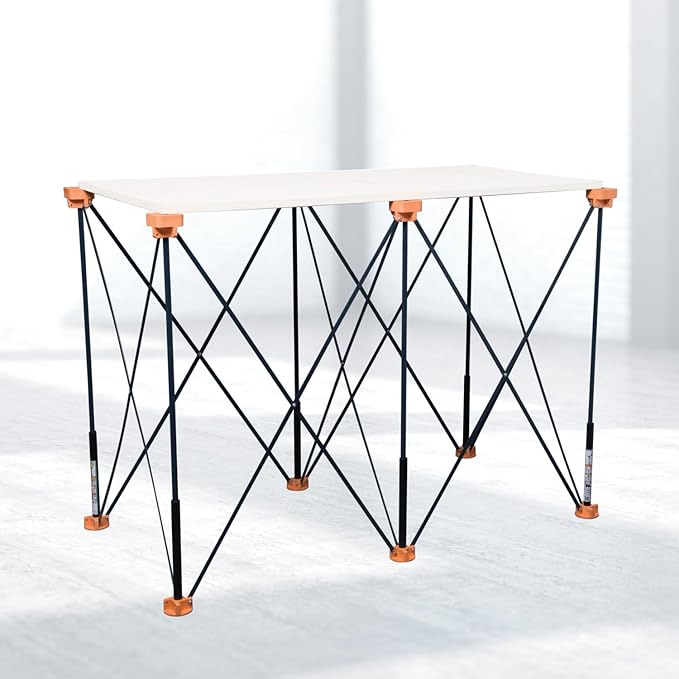 POWERTEC Arachni-Flex Workstation 2x4ft Portable & Collapsible Workstand - Heavy Duty Folding Work Table Base, 2500 lbs Capacity 36 Inch Work Height, No Assembly Mobile Workbench w/Carry Strap(71926V)