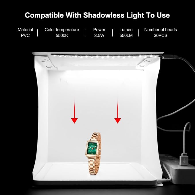 Portable Photo Light Box 10 Inch, Folding Photography Studio Tent