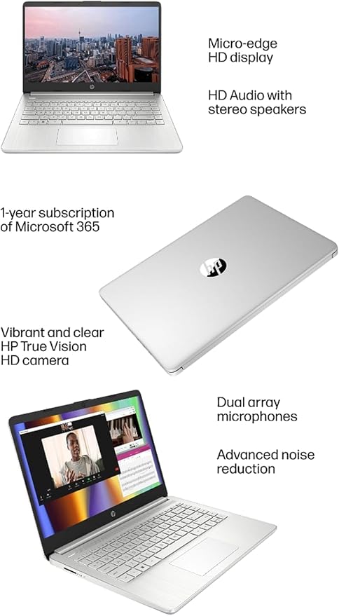 HP 14" Ultra Light Laptop for Student & Home (Intel 4-Core Celeron, 4GB RAM, 64GB eMMC + 128GB SD Card,) 11-Hr Long Battery Life, Webcam, Wi-Fi, Win 11 Home in S Mode (Renewed)