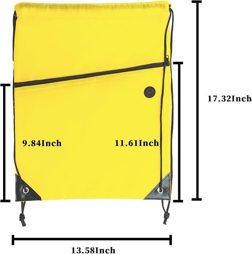 CODOBON Lightweight Drawstring Backpack - Holds 14" Laptop & Shoes | Foldable to Phone Size, Zip Pocket for Gym & Travel