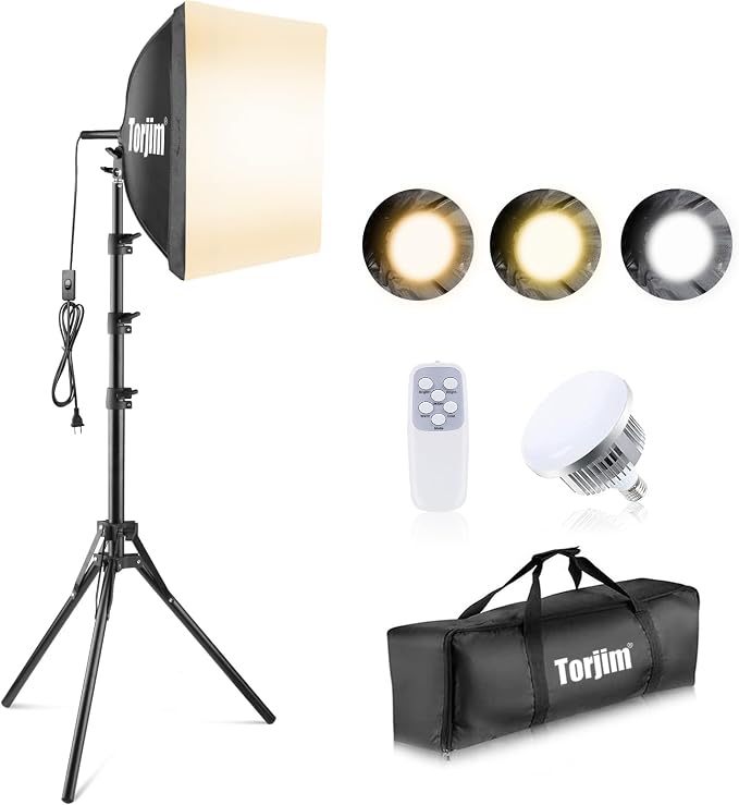 Torjim Softbox Photography Lighting Kit, Studio Lights
