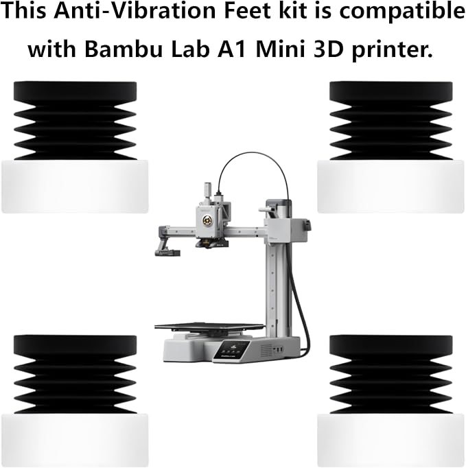 4PCS Anti Vibration Feet for Bambu Lab A1 Mini Series, 3D Printer Accessories