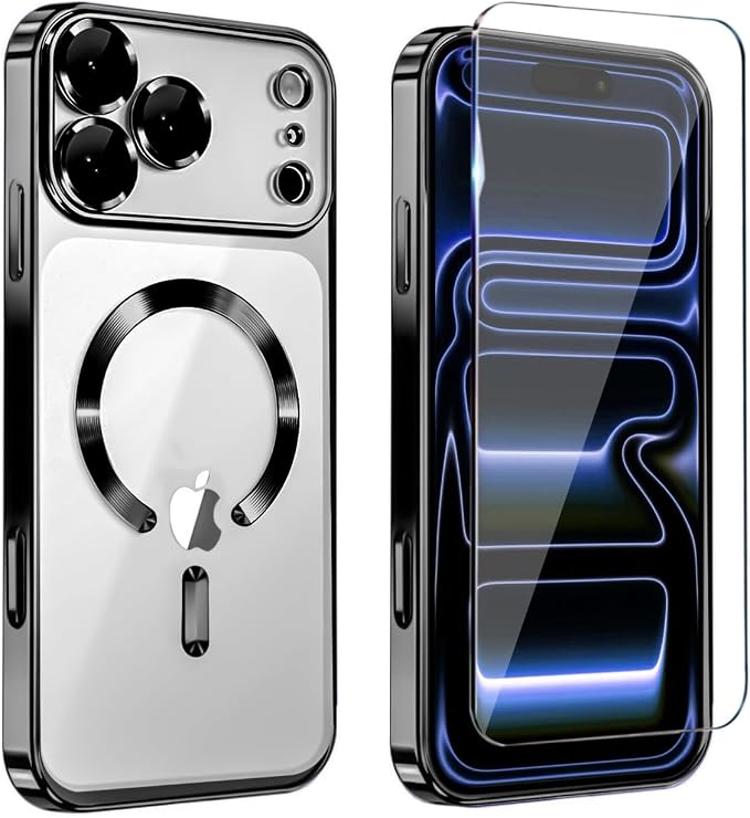 Magnetic Glossy Case for iPhone 17 Pro, iPhone 17Pro Phone Case Slim Clear