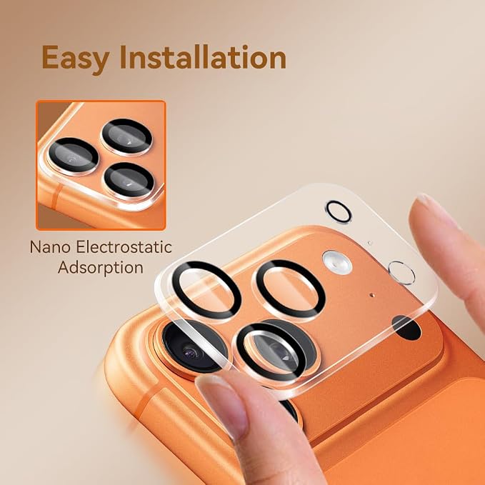 Camera Lens Protector for iPhone 17 Pro Max 6.9", 9H Tempered Glass，Ultra HD