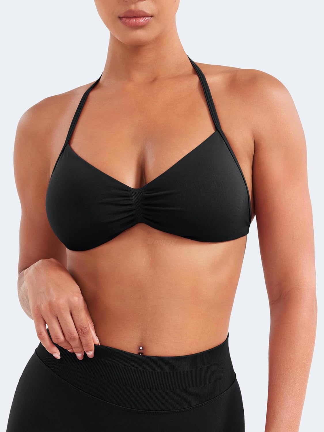 VOYJOY Sports Bra - Adjustable Padded Workout & Yoga Crop Top for Women | Comfortable Fit