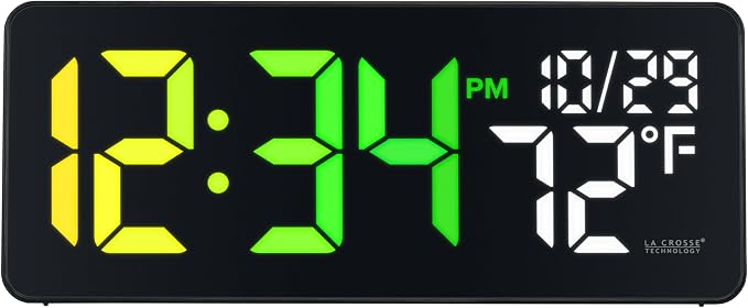 La Crosse Technology 513-1411 Color-Changing Digital LED Wall Clock