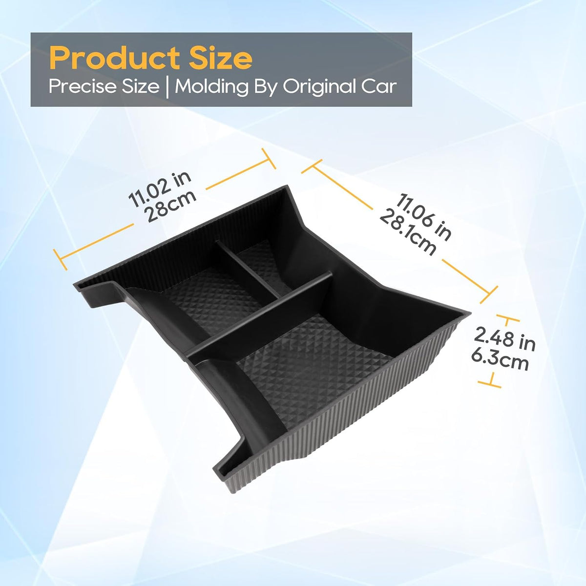 For 2026 iX Lower Center Console Organizer -2022 2023 2024 2025 2026 BMW iX xDrive45 xDrive60 M70 Armrest Storage Box 2025 iX i20 Organizer Insert Tray 2022-2025 2026 BMW iX Accessories Durable ABS
