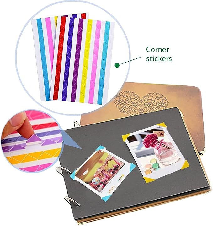 Fujifilm Instax Mini Instant Film 5 Plastic Desk Frames, 60 Sticker Frames