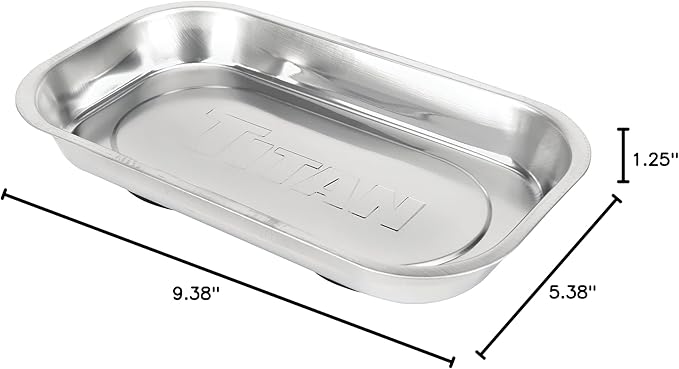 Titan 21265 Rectangular Magnetic Parts Tray (5-3/8 x 9-3/8)