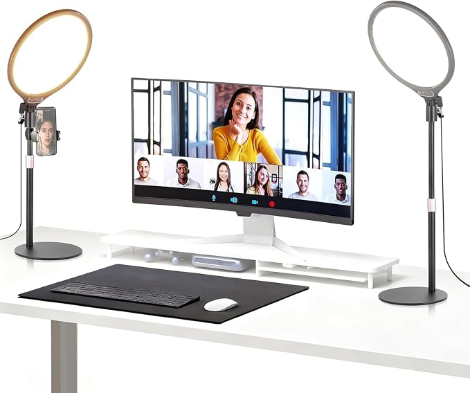 NEEWER Basics 2 Pack 10.5" Desktop LED Ring Light