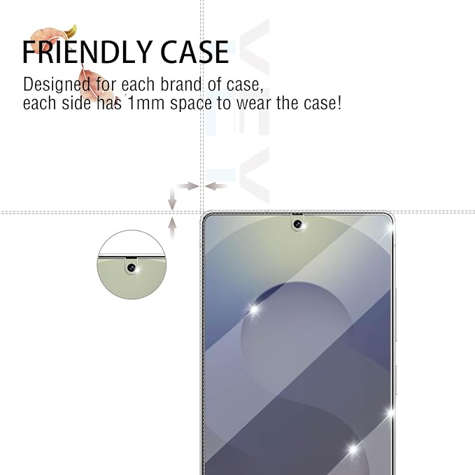 Screen Protector for Samsung Galaxy S25 Ultra, Tempered Glass for Galaxy S25