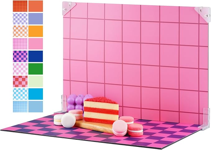 Meking 9Pcs 18Patterns Product Photography Backdrops Kit Photo Backdrop Boards