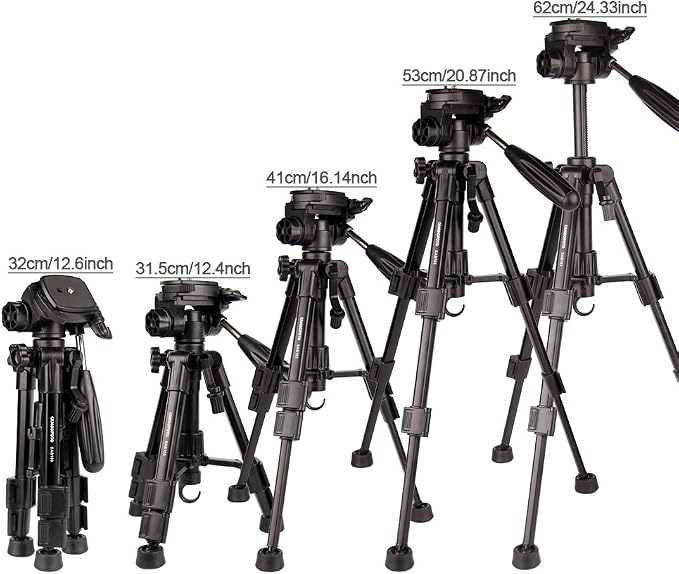 CAMBOFOTO 30"-Camera-Tripod, Porfessional Aluminum Heavy Duty Tripod Stand