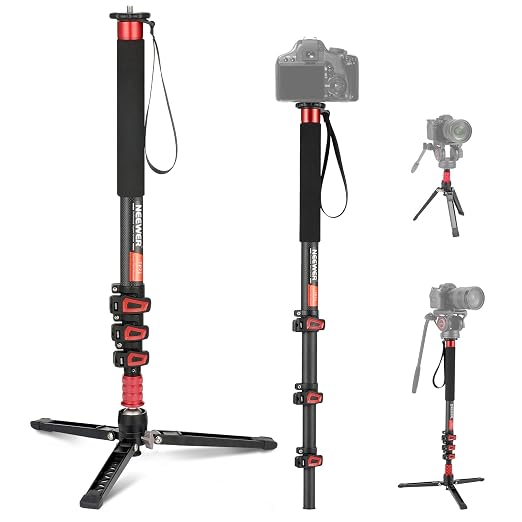 NEEWER 67.7" Camera Monopod Stand, Lightweight Carbon Fiber Travel Tripod