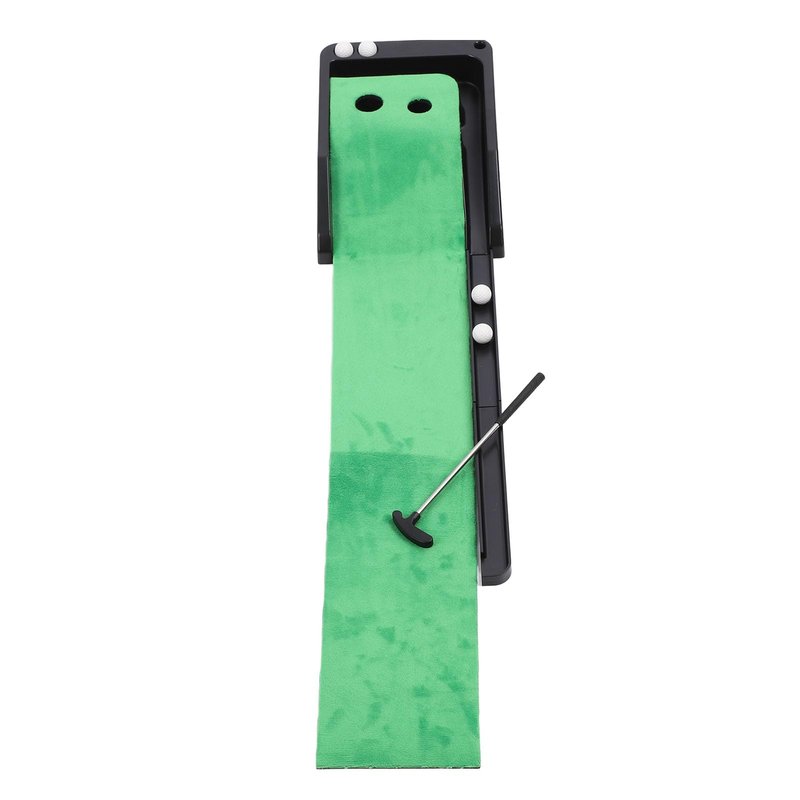 Putting Trainer, Automatic Return Golf Mat with Green Velvet Surface Anti-Slip Rubber Base for Home Office Practice Improve Your Short Game