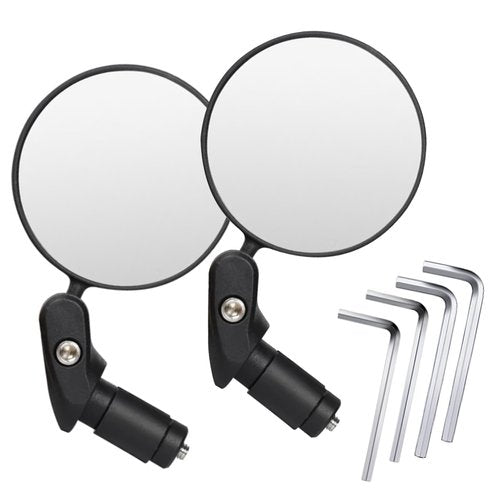 HIFROM Bike Mirror,Bicycle Rear View Mirror, Bike Bar End Mirror, HD Convex and 360 Degrees Rotatable Safe Rearview Bicycle Mirror Pack of 2