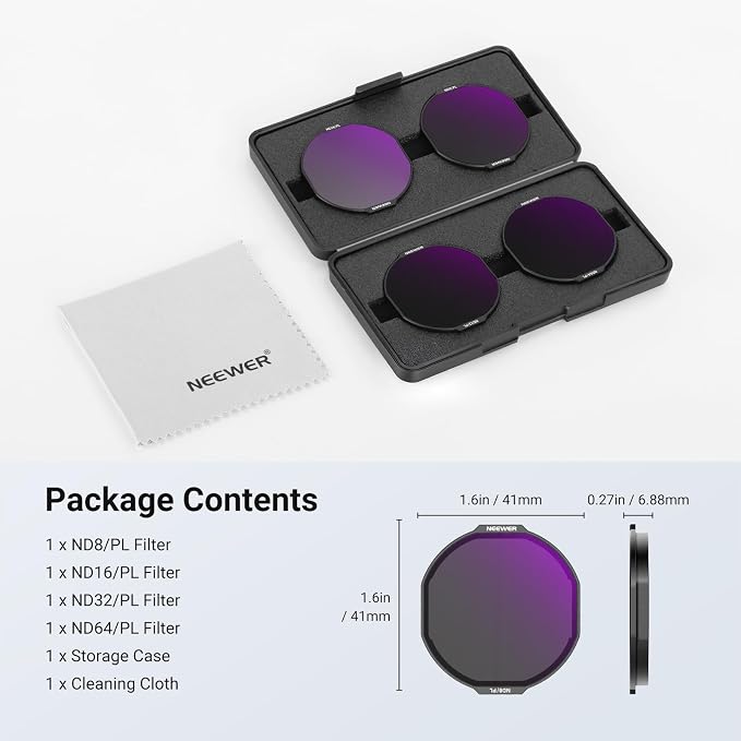 NEEWER ND/PL Filter Set Compatible