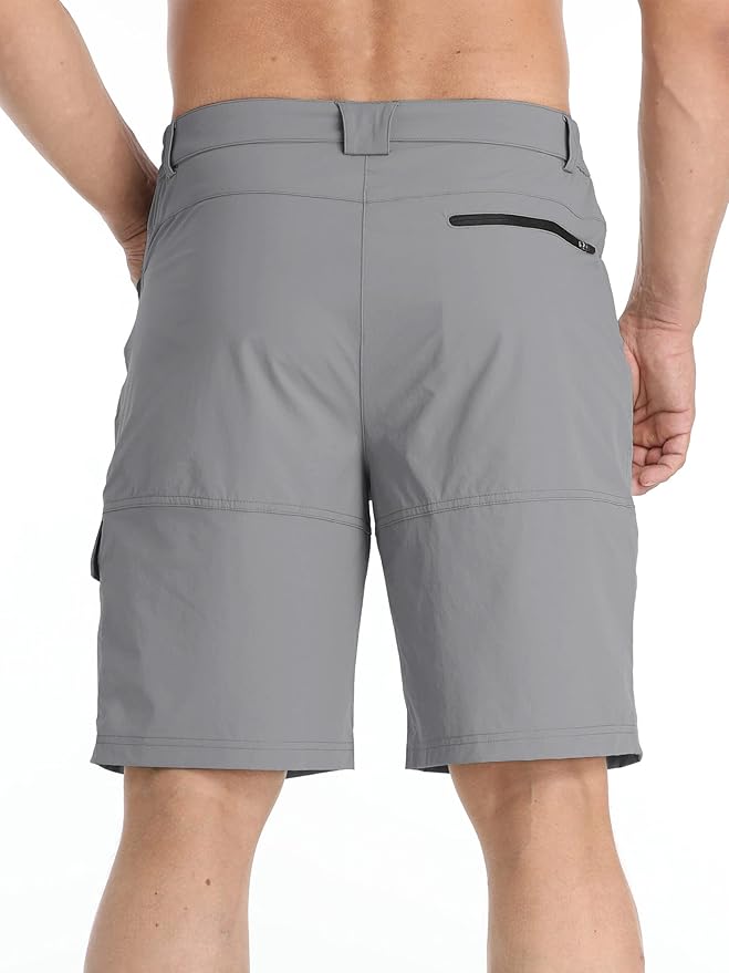TACVASEN Men's Summer Outdoor Shorts Quick Dry Cargo Casual Work Hiking Shorts (NO Belt)