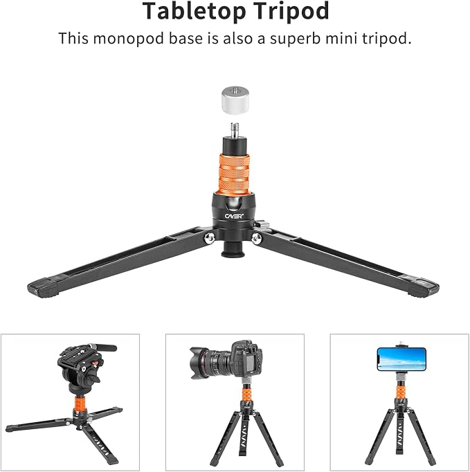 Cayer FP34 Monopod with Feet, 71 inch Aluminum Telescopic Camera Monopod with