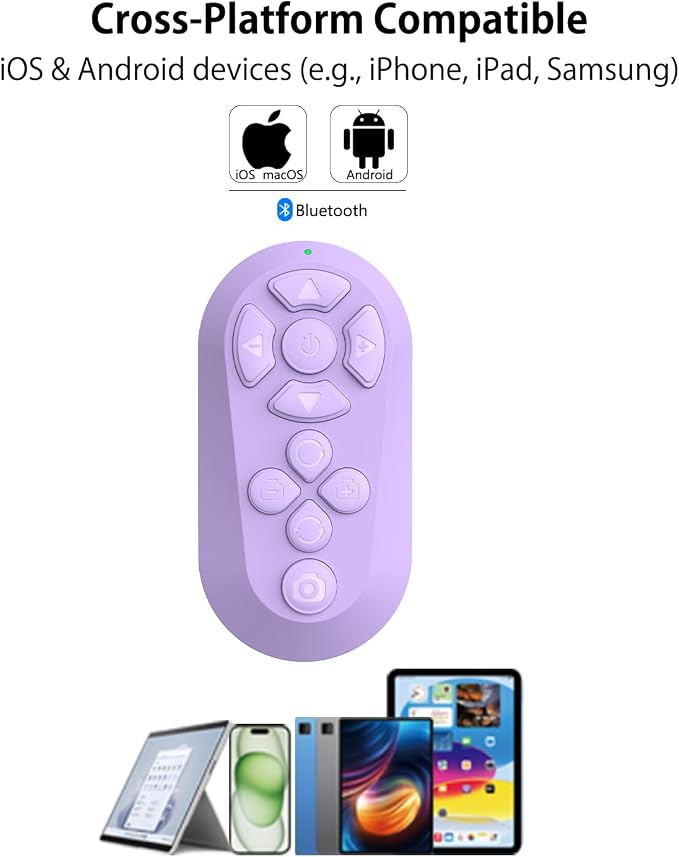 Wireless Remote Controller for iOS/Android Bluetooth Remote Control for TikTok