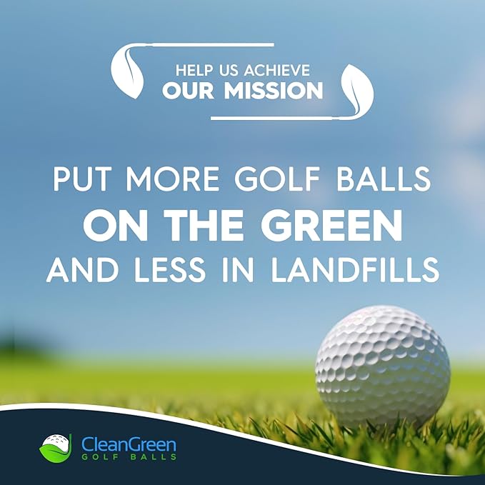 Clean Green Golf Balls 48 Recycled and Used Golf Balls for Titleist, Callaway, Taylormade, and Lower Brands Like Pinnacle, Top-Flite, Kirkland