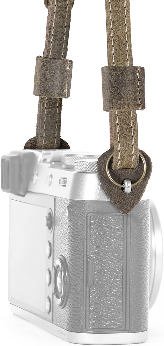 MegaGear SLR, DSLR Sierra Series Genuine Leather Camera Shoulder or Neck Strap