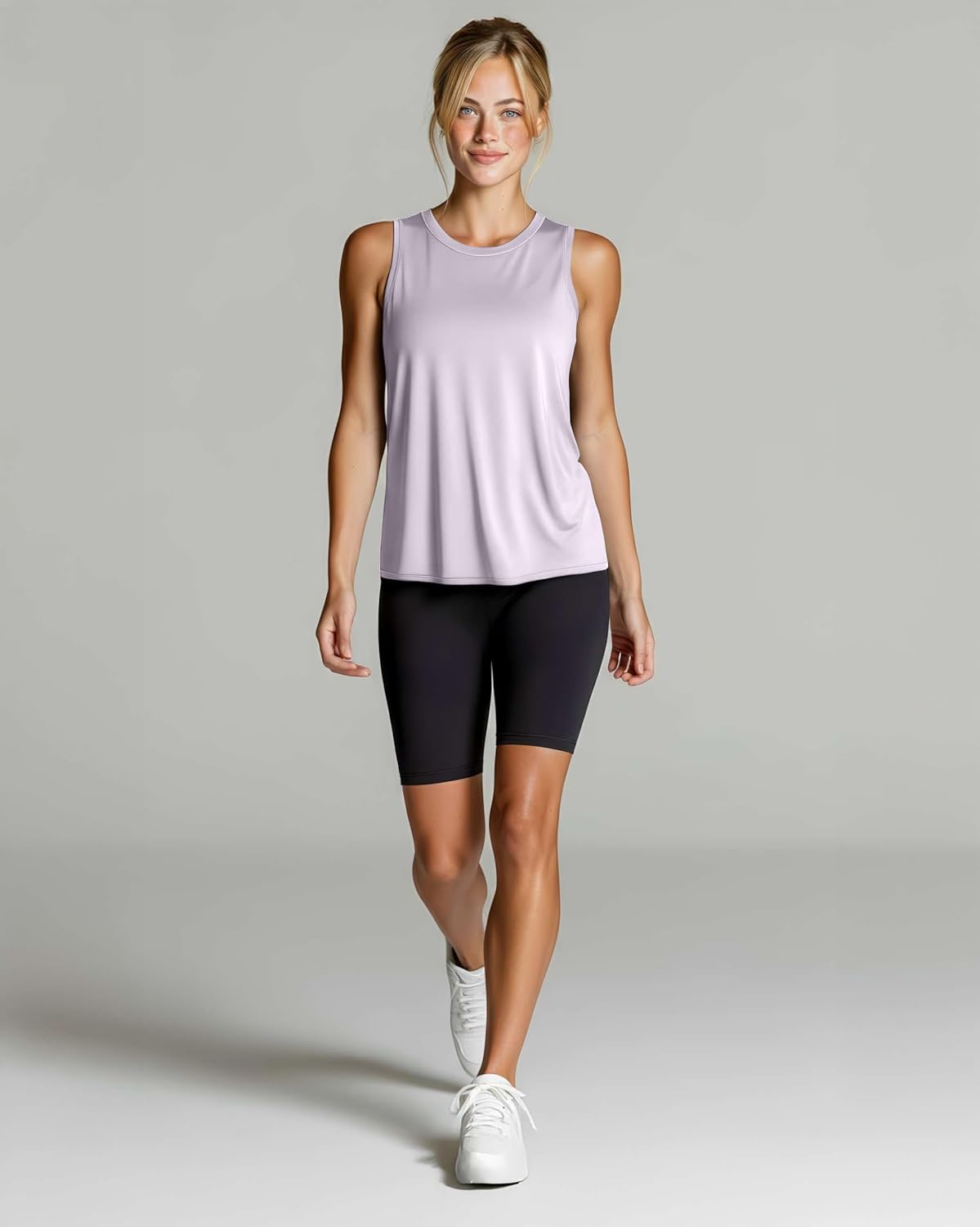 Real Essentials Women's Dry-Fit Tank Tops - 5 Pack Racerback Sleeveless Athletic Shirts (Plus Sizes Available)