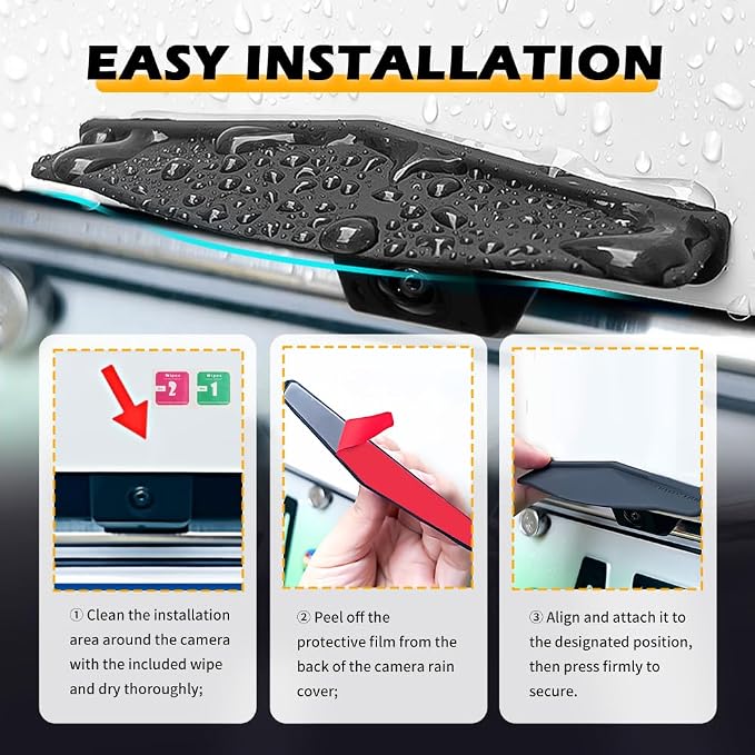 2026 New Rear View Backup Camera Cover, Silicone Backup Camera Rain Shield