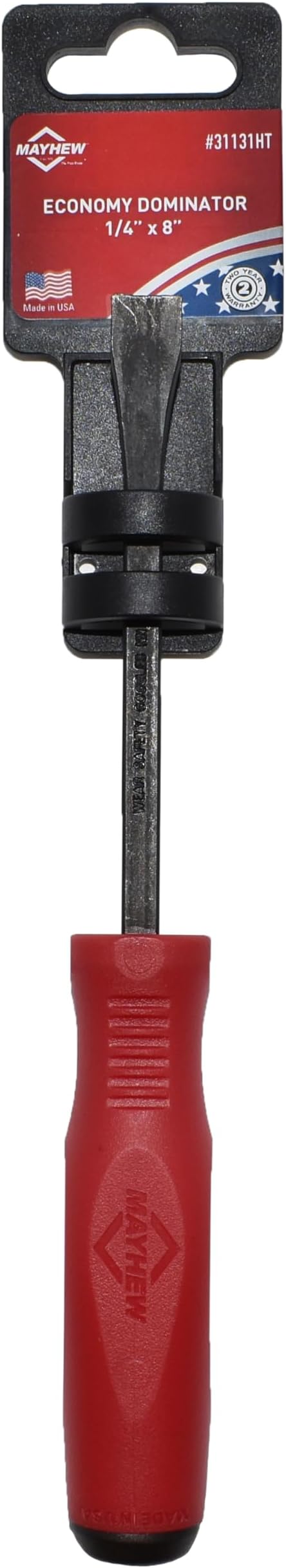 Mayhew Tools 31131HT Dominator Economy Curved Pry Bar, Red, 8"