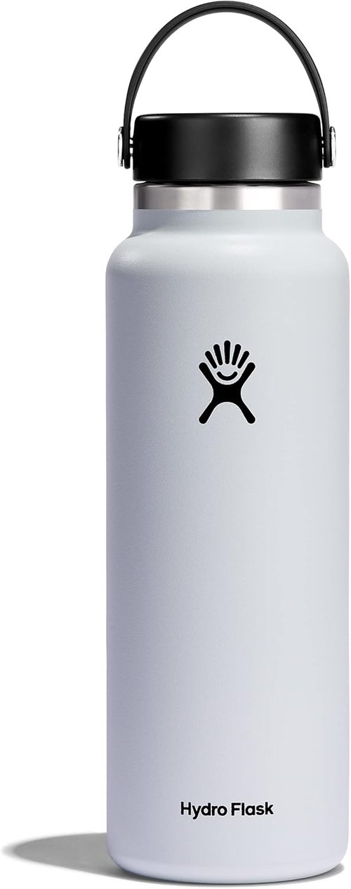 Hydro Flask Water Bottle - Insulated Stainless Steel | 40 Oz Wide Mouth Flex Lid, Leakproof & Refillable