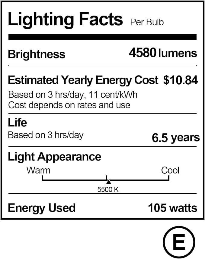 EMART Full Spectrum Light Bulb, 105W Spiral CFL 5500k Daylight