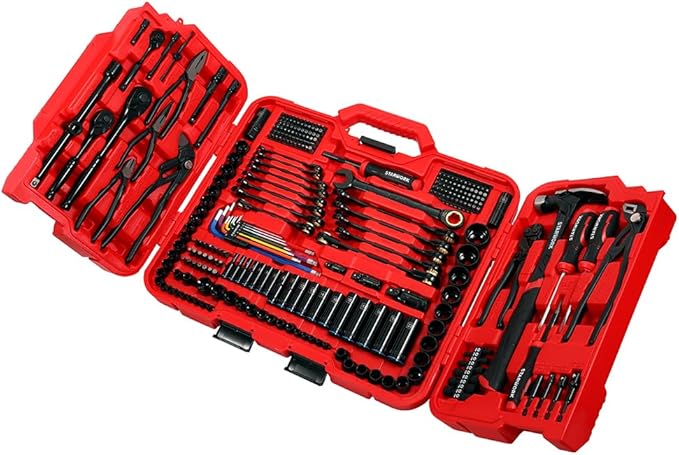 STARWORK TRUE MECHANIC 306-Piece Mechanics Tool Set and Socket Set, Comprehensive Tool Kit, Automotive Repair Tool Set, 【Pliers Wrench】, Professional
