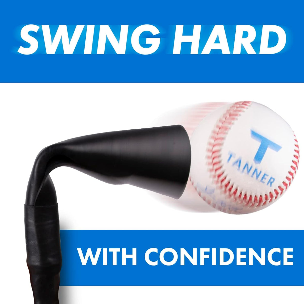 Tanner Tee - Adjustable Pro Batting Tee for Baseball & Softball | Steel Shaft, Rubber Top, 26"-43" Height