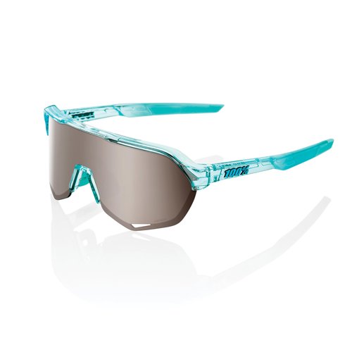 100% S2 Sport Performance Cycling Sunglasses (Polished Translucent Mint - HiPER Silver Mirror Lens)