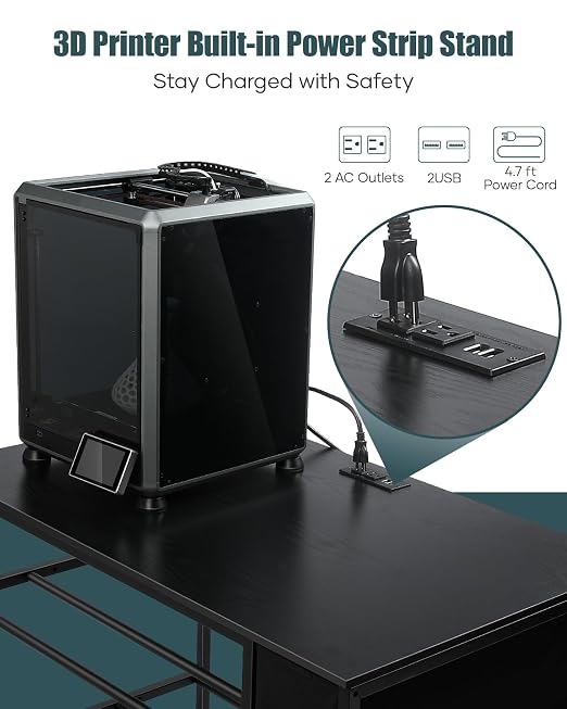 3D Printer Table with Filaments Storage