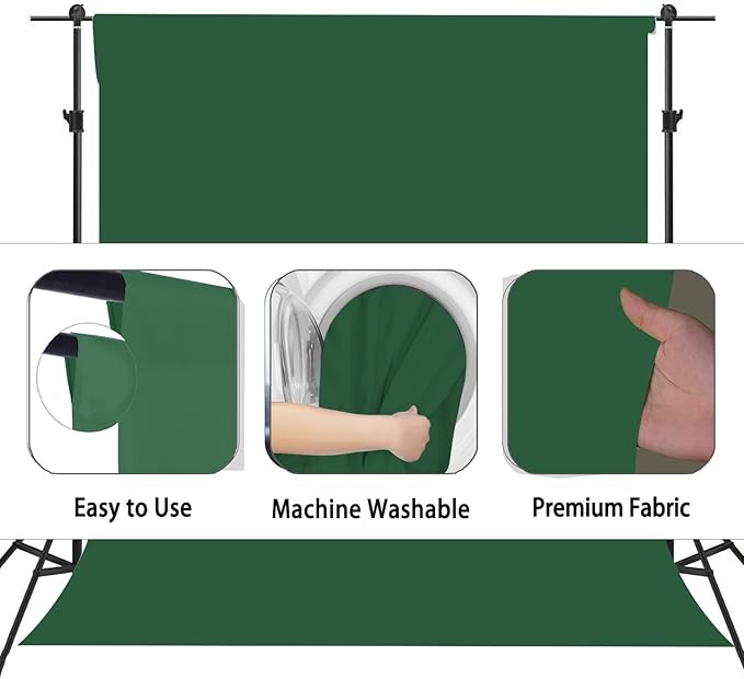 Dark Green Photography Backdrop