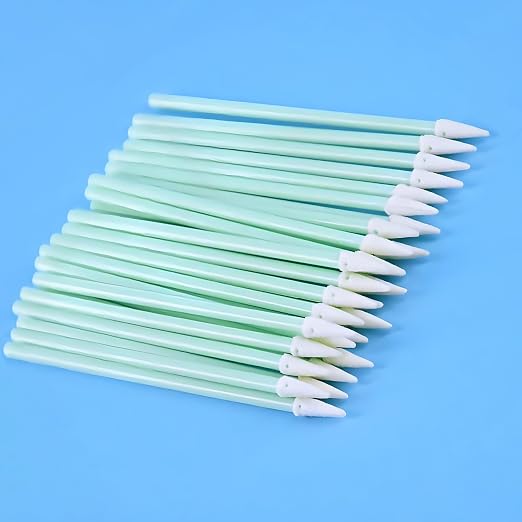 Lint-Free Pointed Foam Swabs for 1.25mm Fiber Optic Connectors, Electronics