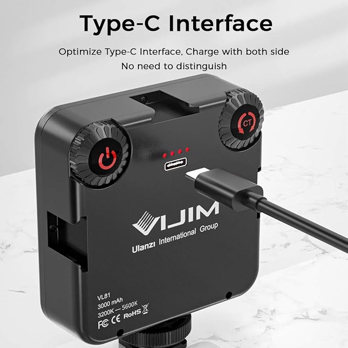 ULANZI VL-81 3000mAh Bi-Color LED Video Light w Softbox