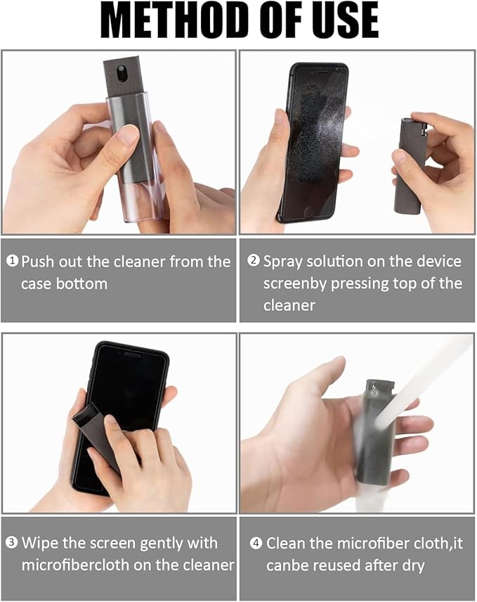 Car Screen Cleaner Spray and Wipe car Cleaning Touchscreen Mist Cleaner Touch