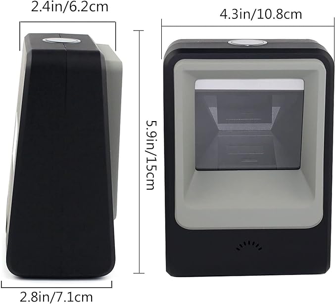 Handsfree 2D 1D Barcode Scanner, Alacrity QR Omnidirectional Desktop Bar Code