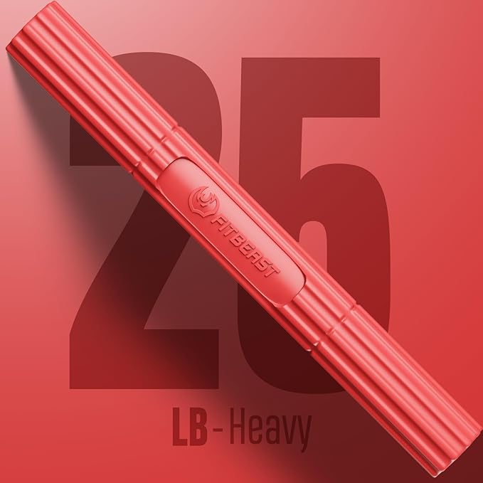 FitBeast Flex Therapy Bar, Tennis Elbow Therapy Bar - Ideal for Relieve Tendonitis Pain & Improve Grip Strength, Fitness Resistance Bar for Golfers Elbow & Tendinitis, Twist Bar for Physical Therapy