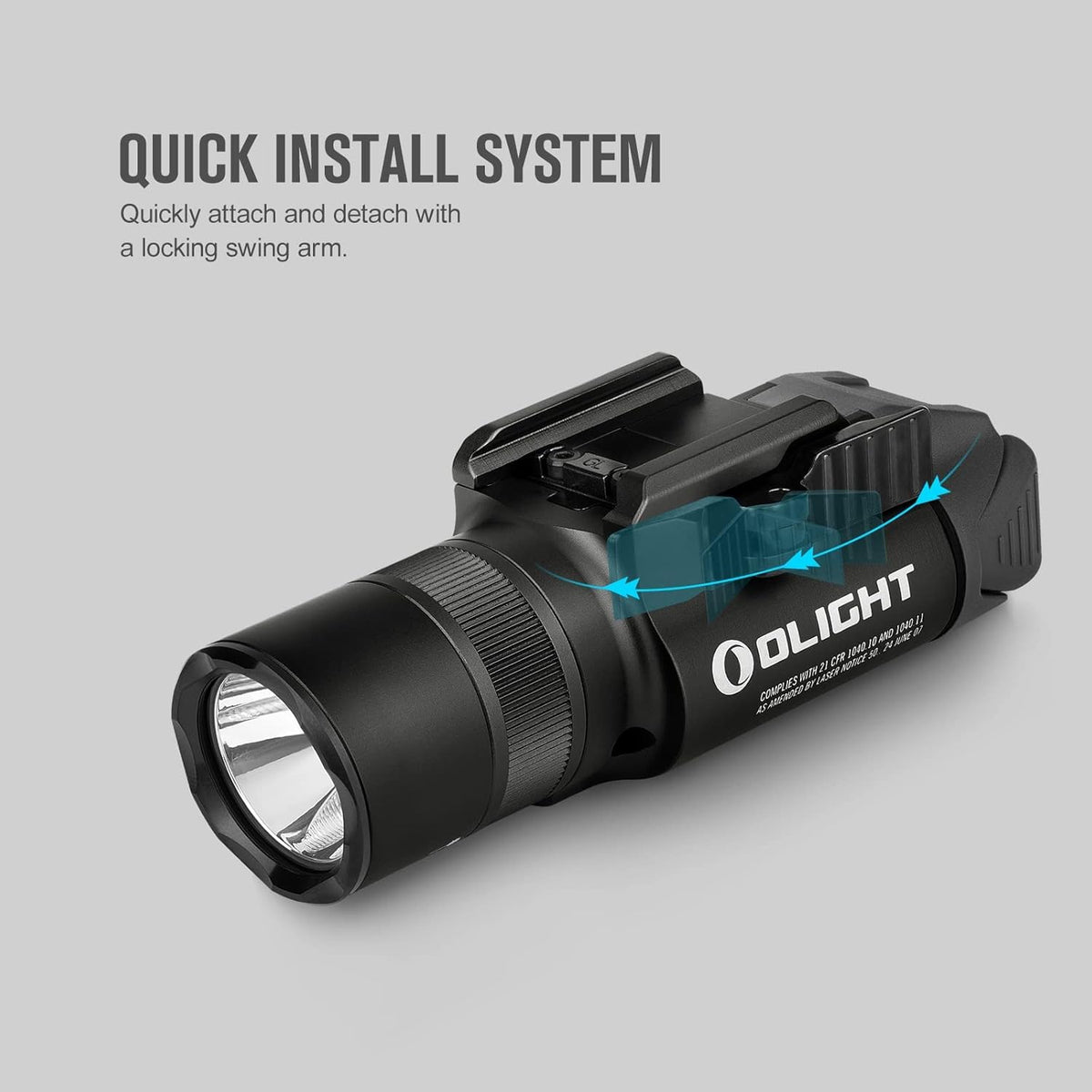 OLIGHT Baldr Pro R Tactical Flashlight - 1350 Lumens Magnetic USB Rechargeable with Green Beam & White LED