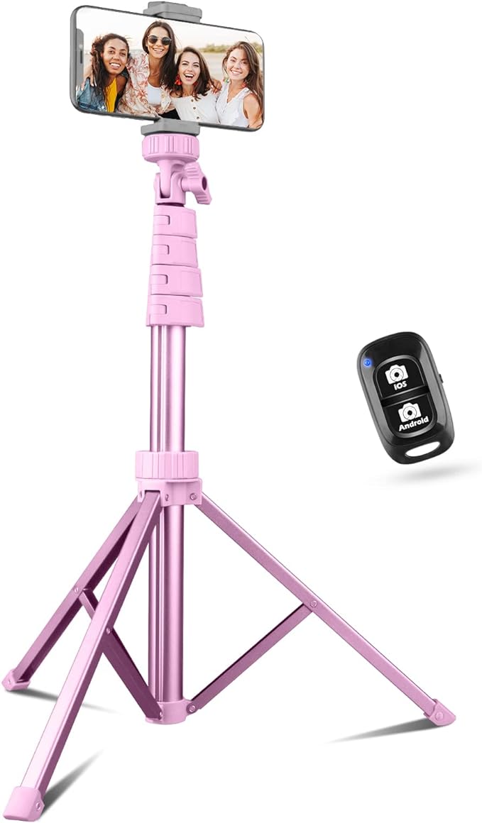 Sensyne 62" Phone Tripod & Selfie Stick, Extendable Cell Phone Tripod Stand