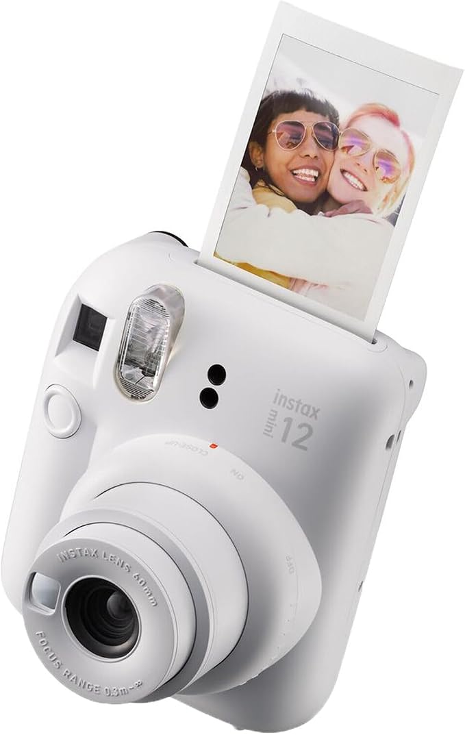 Fujifilm Instax Mini 12 Instant Camera Clay White Bundle