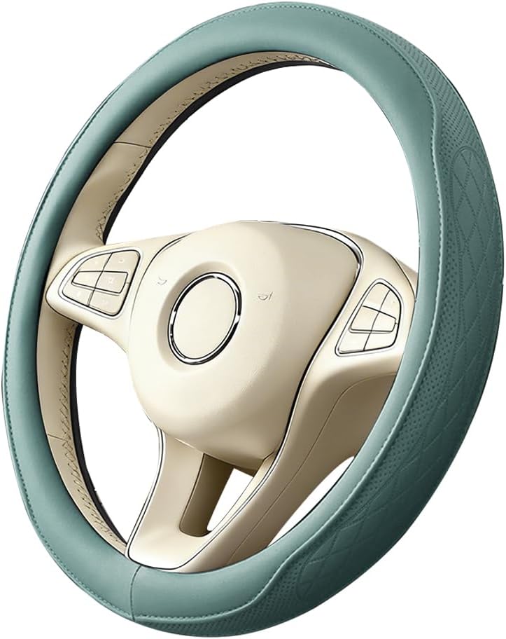 Car Steering Wheel Cover, Breathable Anti-Slip Vehicle Steering Wheel Protector with Inner Ring, Automotive Interior Protective Accessories, Universal for SUV RV Truck (Blue)