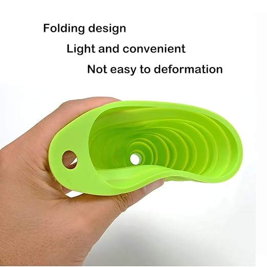 Set of 4 Silicone Collapsible Kitchen Funnel - X-Small to Large Sizes for Easy Liquid Transfer Food Grade Silicone Collapsible Gadgets (Multicolor)