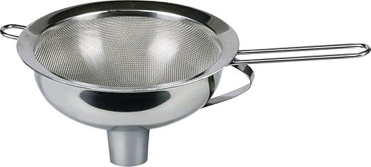 iSi Funnel & Sieve - Stainless Steel Combination Set with 700ml Capacity - Universal Fit, Compatible with Cream Whippers, Canning Jars, Bottles - Dishwasher Safe, Professional Kitchen Accessories