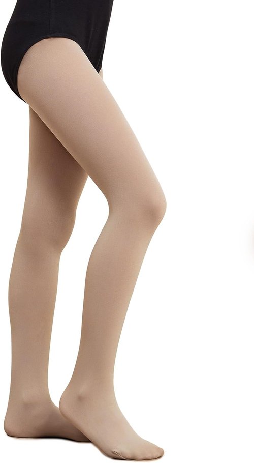 DIPUG Ballet Tights for Girls - Soft, Thick Footed Dance Tights for Toddlers & Kids