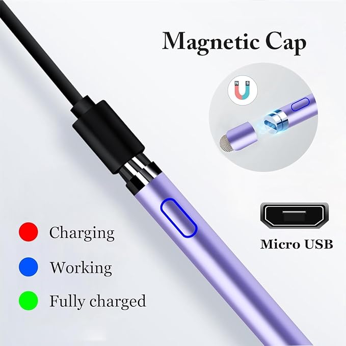 CMARS Active Stylus Pen for Touchscreen, Rechargeable Universal Pencil for iPad